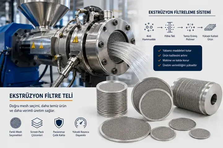 Ekstrüzyon Filtre Teli Nedir? Plastik Üretiminde Doğru Filtre Seçimi